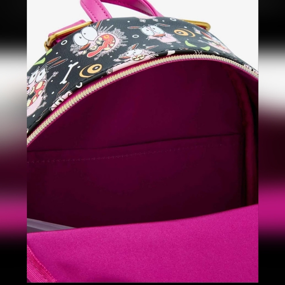 New! Loungefly Courage the Cowardly Dog Mini Backpack - Picture 5 of 5